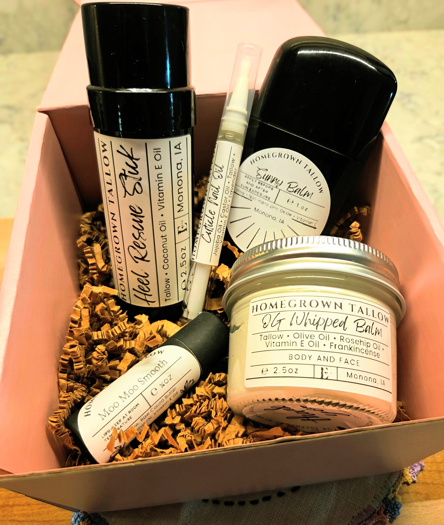 Seasonal Homegrown Tallow Box • Curated, Seasonal Skincare